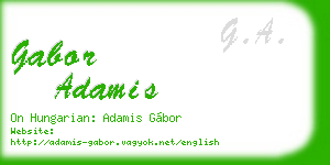 gabor adamis business card